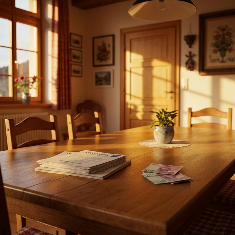 Familie informiert sich über Krankenversicherung