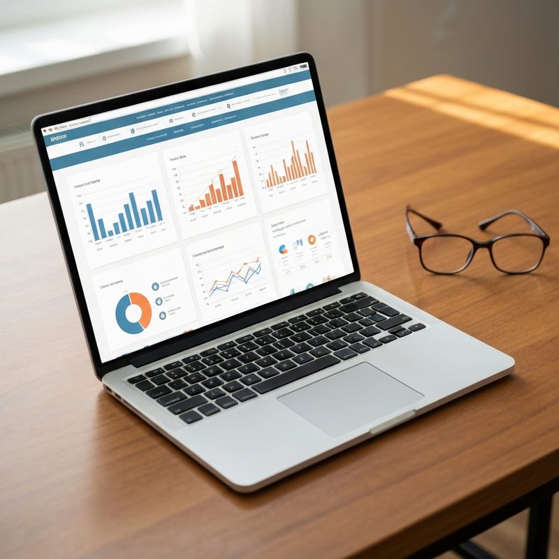 Person prüft Krankenkassenprämien am Laptop